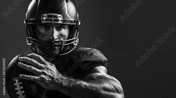 Fototapeta American football player background