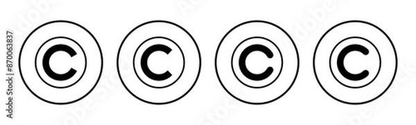 Obraz Copyright icon set. copyright symbols