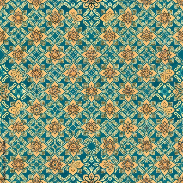 Fototapeta seamless background with abstract patterns of different geometric shapes
