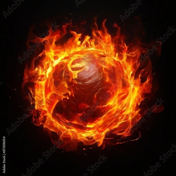 Obraz a fiery explosion on fire