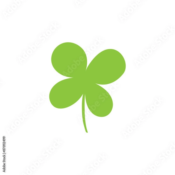 Fototapeta シンプルな四つ葉のクローバーのイラスト