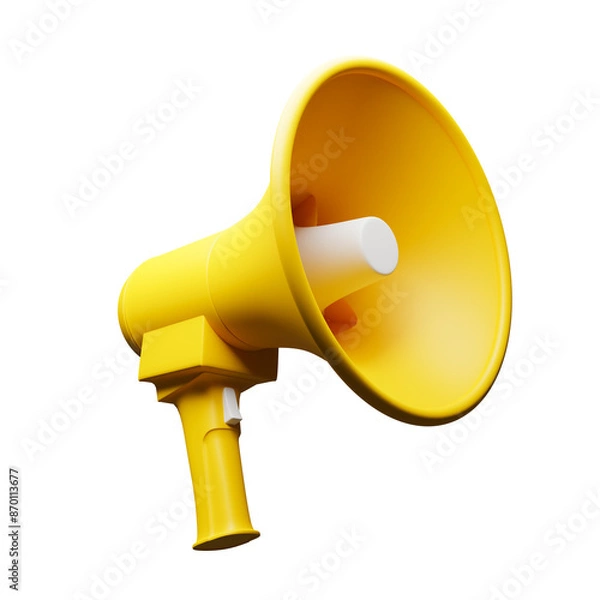 Obraz megaphone object for announcement concept. 3d rendering