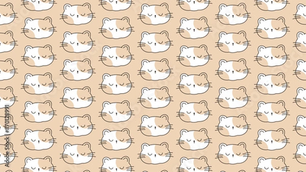 Fototapeta cute cat pattern can be used as background
