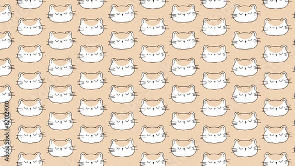 Fototapeta cute cat pattern can be used as background