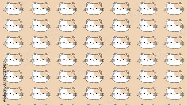 Fototapeta cute cat pattern can be used as background