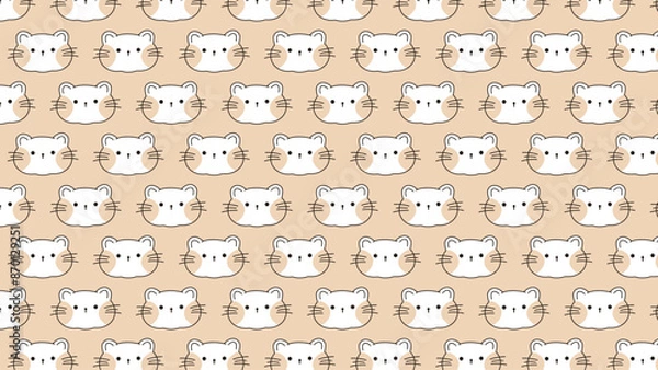 Fototapeta cute cat pattern can be used as background