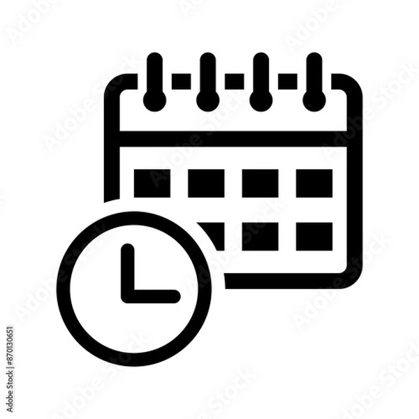 Fototapeta Calendar clock icon
