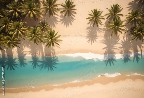 Fototapeta palm tree on the beach