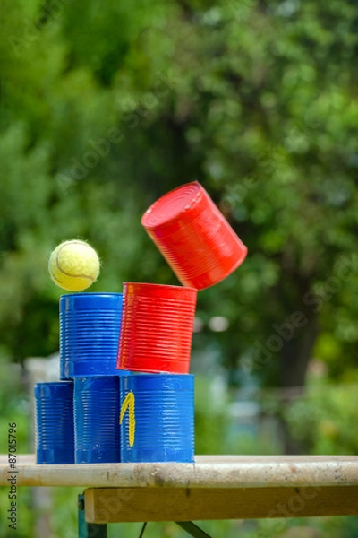 Fototapeta Dosenwerfen