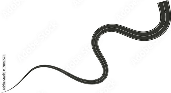 Fototapeta Street turn and curve long way, road, race, highways, asphalt