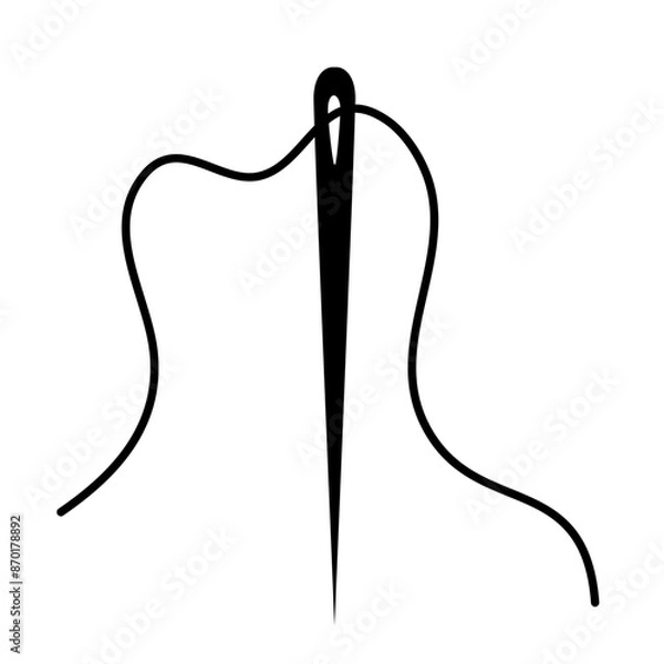 Fototapeta Needle and thread logo