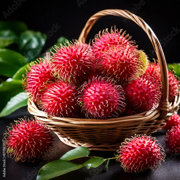 Obraz rambutan in basket