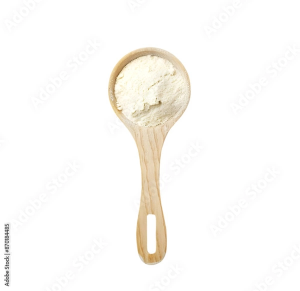 Fototapeta Scoop of natural laundry powder, Isolated on Transparent background.