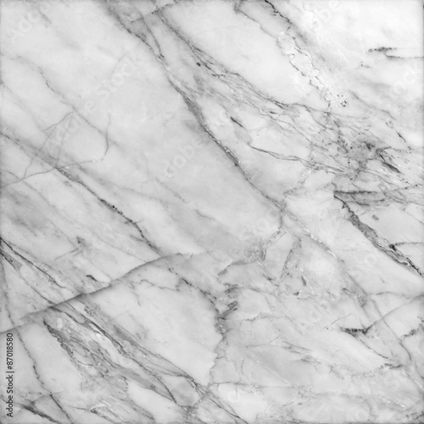 Obraz White marble texture background pattern with high resolution.