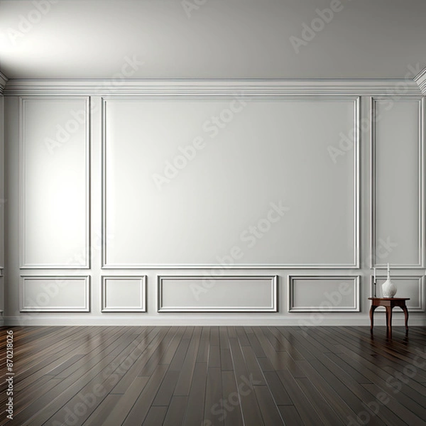 Obraz empty plain white background . Created with generative AI