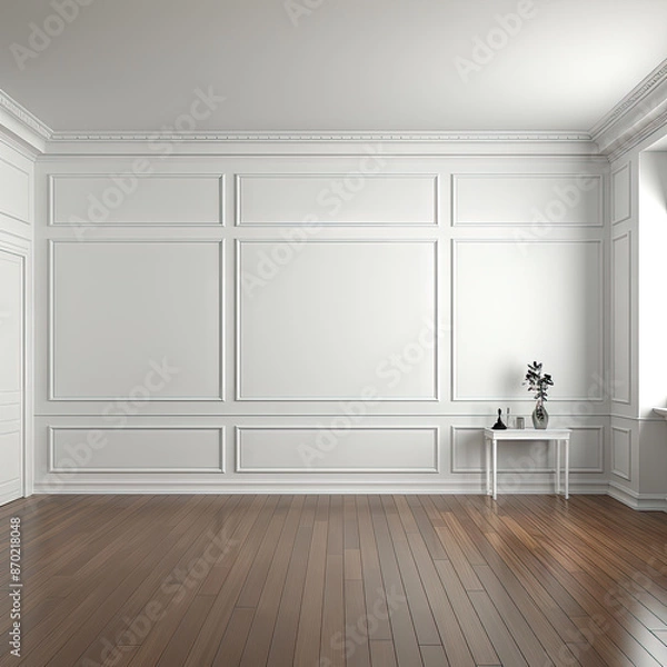 Obraz empty plain white background . Created with generative AI