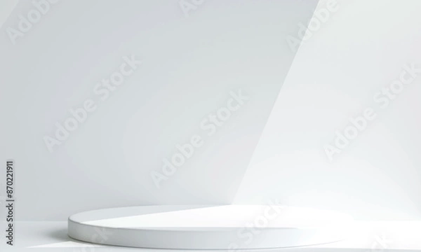 Fototapeta Minimal product placement background. podium display for product presentation. 3d illustration