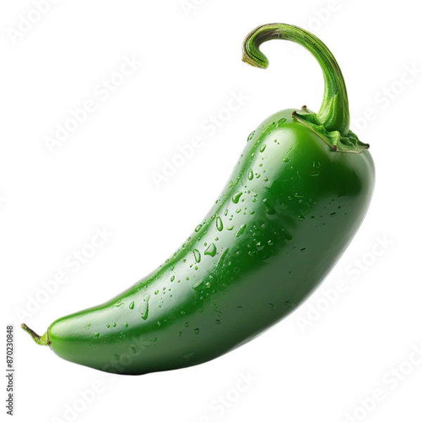 Obraz Detailed cutout of a A fresh jalapeno pepper isolated 