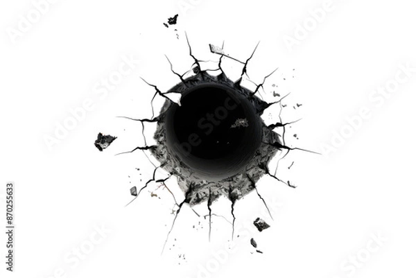 Obraz Bullet holes isolated on transparent background