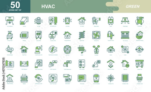 Obraz HVAC icon set