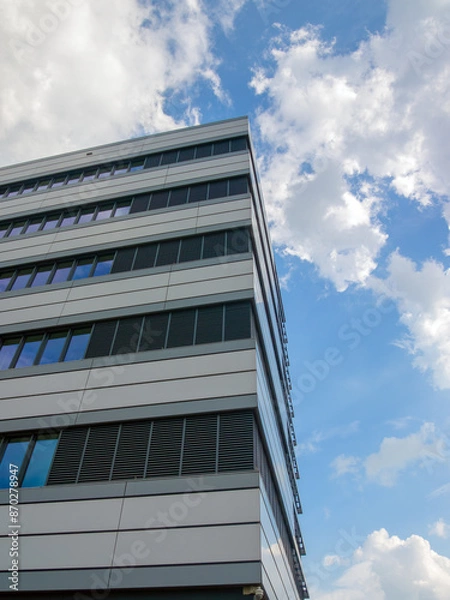 Obraz Office facade on blue sky