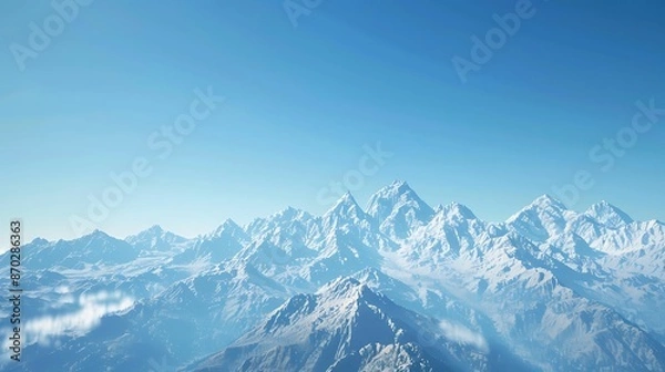 Obraz mountains and clouds