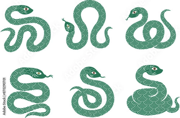 Obraz Chinese New Year of the Snake illustration