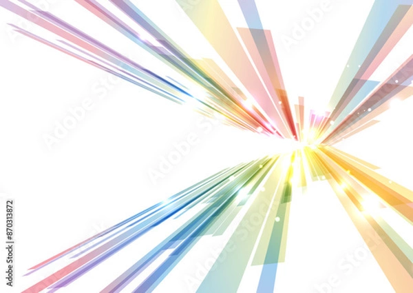 Obraz カラフルなデジタルライン背景