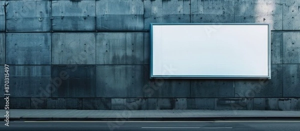 Obraz Street wall with a large blank billboard and banners for your text on a copy space image.