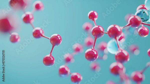 Fototapeta Molecules on background