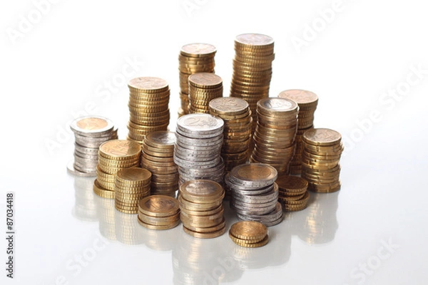 Fototapeta Münzen, Sparschwein, Geld