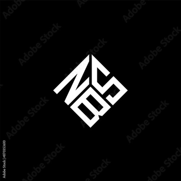 Fototapeta NBS letter logo design on black background. NBS creative initials letter logo concept. NBS letter design.