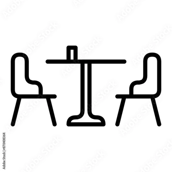 Obraz cafe or restaurant dining table icon