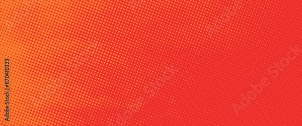Fototapeta Dots halftone orange color pattern gradient texture with technology digital background. Dots pop art comics with summer background eps 10