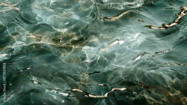 Fototapeta water texture and waves in the sea, rippling waves, water camouflage