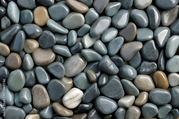 Obraz Multi Color Highly Polished Stone Pebbles Background 