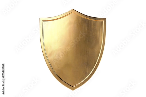 Obraz a gold shield with a textured edge