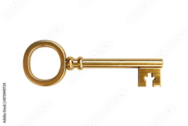 Obraz a gold key with a keyhole