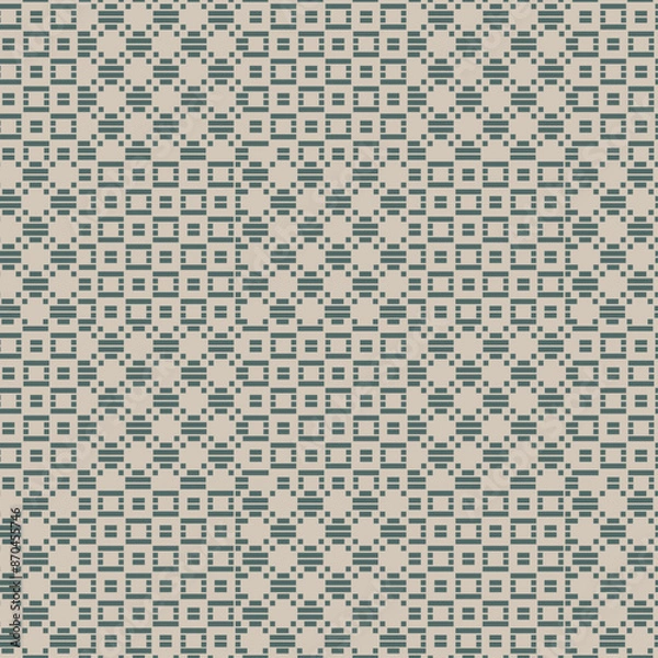 Obraz Geometric Seamless Vector Repeat Tile Pattern. Perfect for textiles, apparel, backgrounds, UX etc