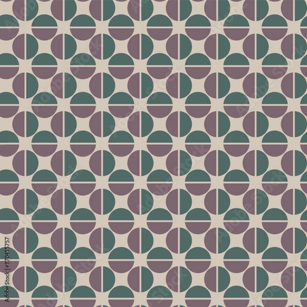 Obraz Geometric Seamless Vector Repeat Tile Pattern. Perfect for textiles, apparel, backgrounds, UX etc
