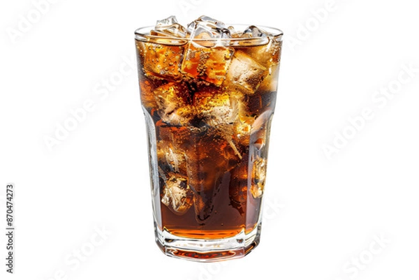 Fototapeta a glass of cola with ice