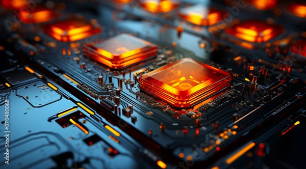 Obraz  electronic circuit board, Ai generate