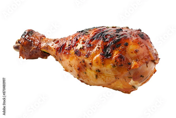 Fototapeta a close up of a chicken leg