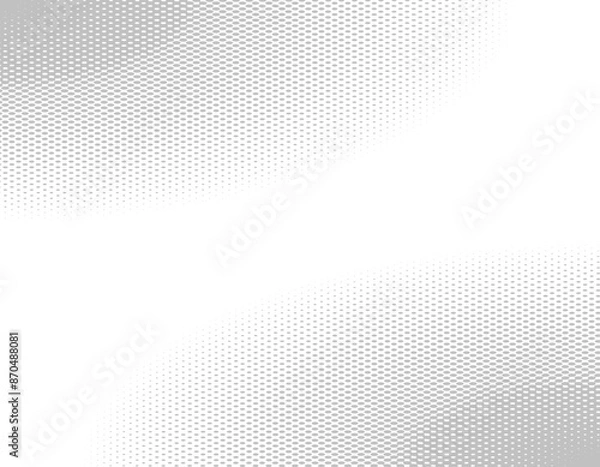 Fototapeta Set of circular gray halftone dot backgrounds.　2