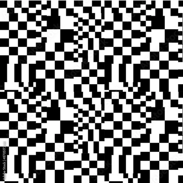 Obraz Seamless Glitch Checker Tile Pattern. Perfect for apparel, textiles, backgrounds, ux etc.