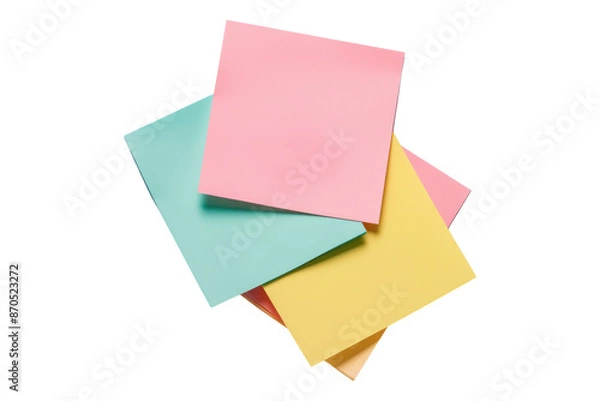 Fototapeta Post it notes isolated on transparent background