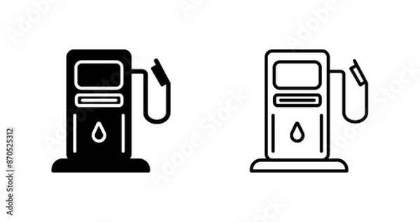 Fototapeta Petrol Pump Vector Icon