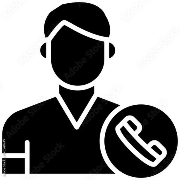 Fototapeta Contact Us vector icon. Can be used for Contact Us iconset.