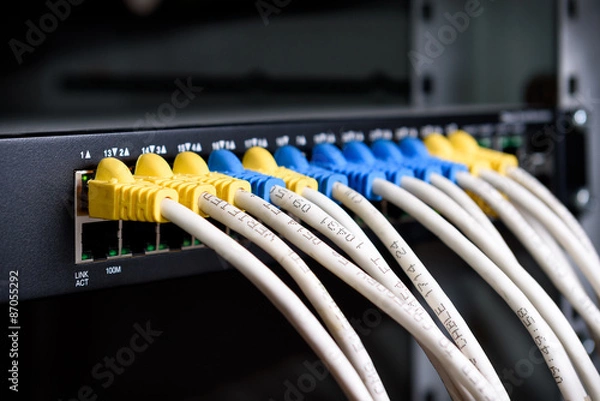 Obraz UTP Cat5e Cable with patch panel