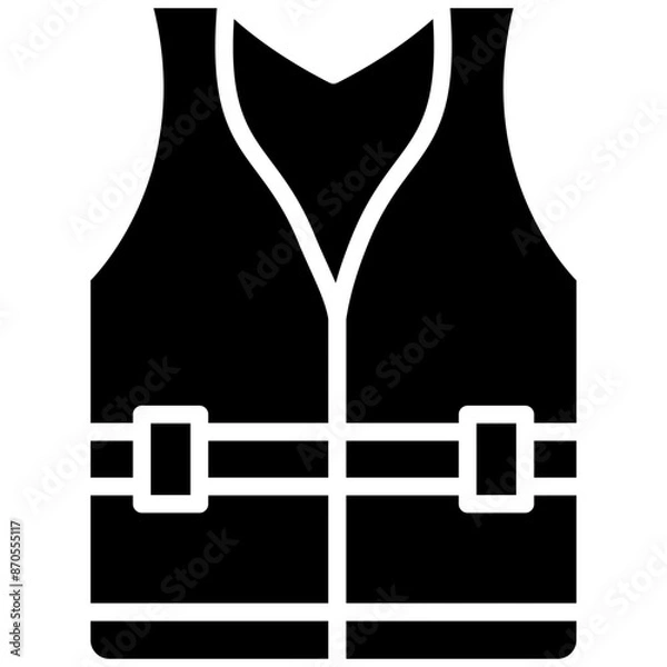 Fototapeta Life Vest vector icon. Can be used for Beach Resort iconset.